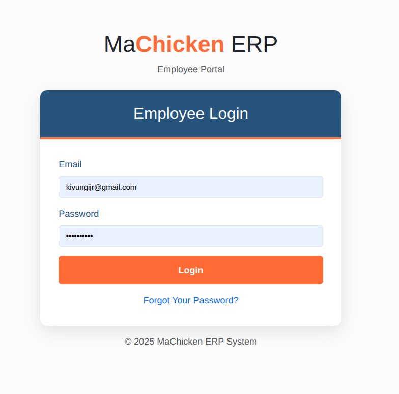ERP User Login
